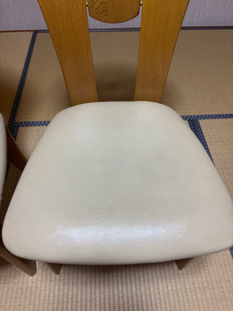 【美品】浜本工芸 / HAMAMOTO ダイニングチェア 椅子 合皮2脚セット